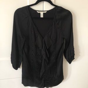 Black Blouse - 100% Silk- Sz 6